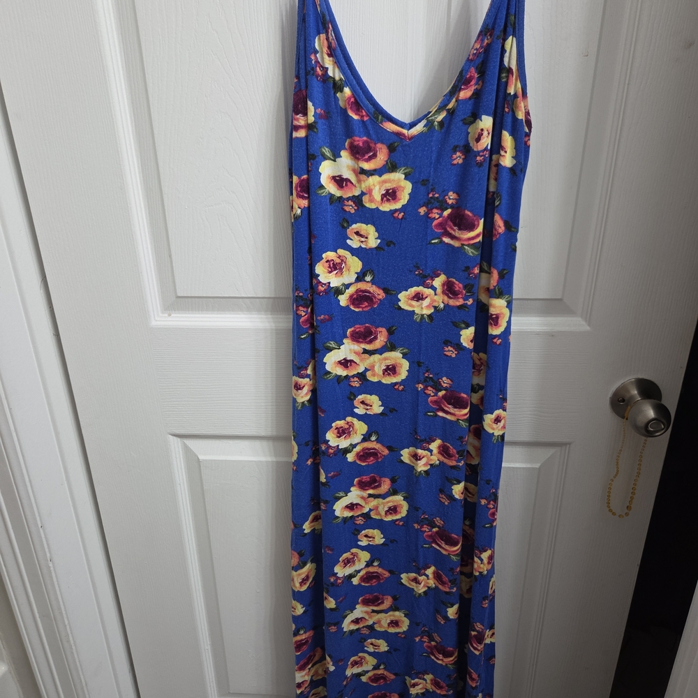 Joe Boxer Blue Floral Maxi Dress